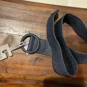 Linea Pelle Navy Blue Women's Belt
